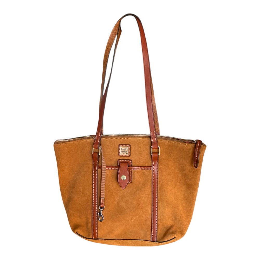 NEW Dooney & Bourke Suede Zip Tote Honey/Camel